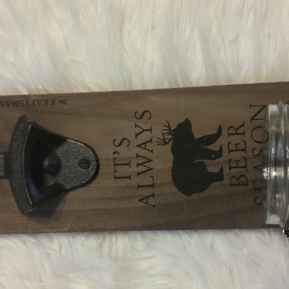 It's always beer time the kraftsman co. Bottle opener cap jar 🫙 - Picture 2 of 8